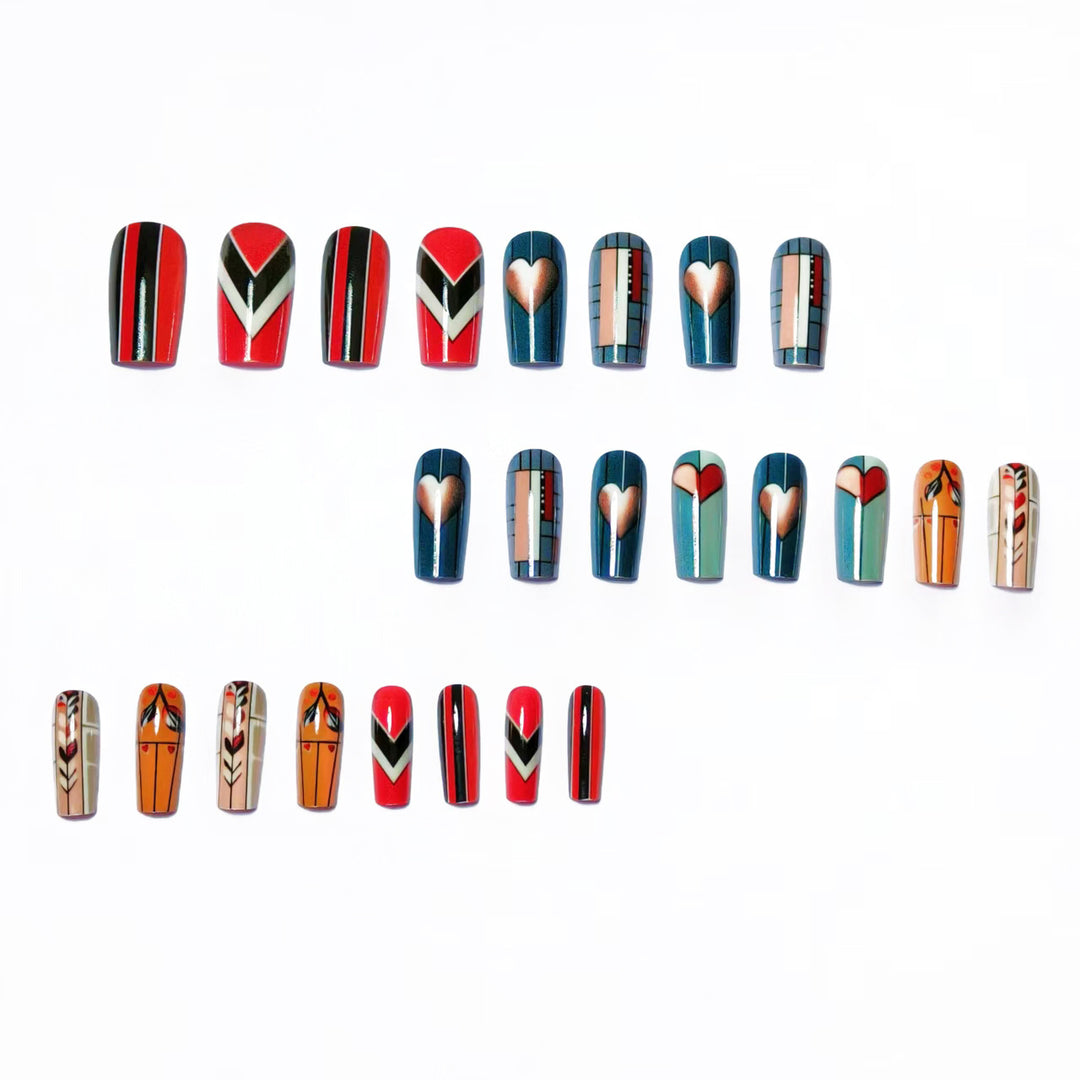 Artistic Heart-Inspired Nail Art Kalsten