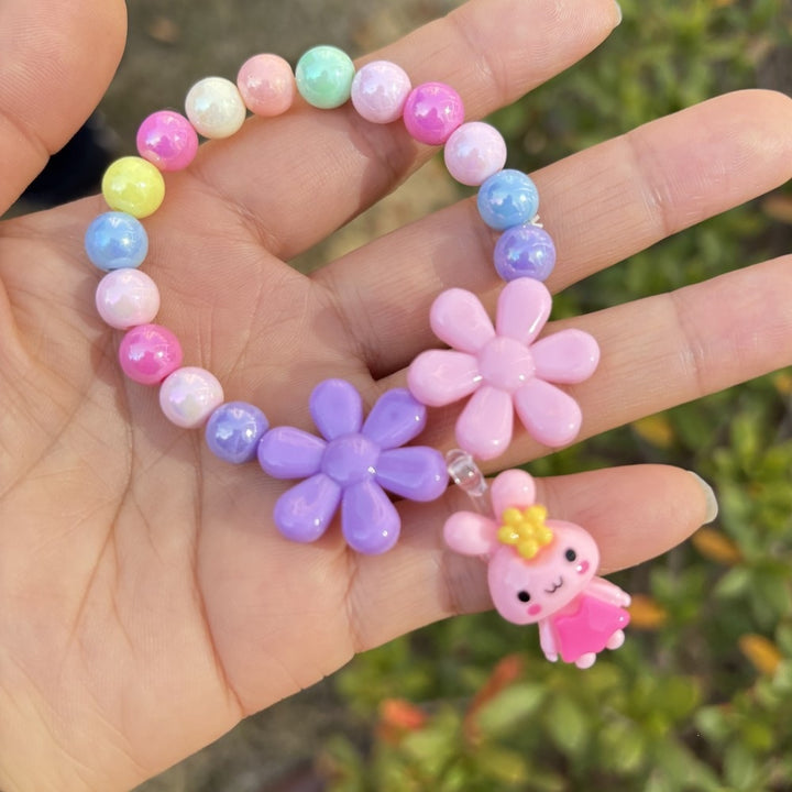 Colorful bracelet with flower charms Kalsten