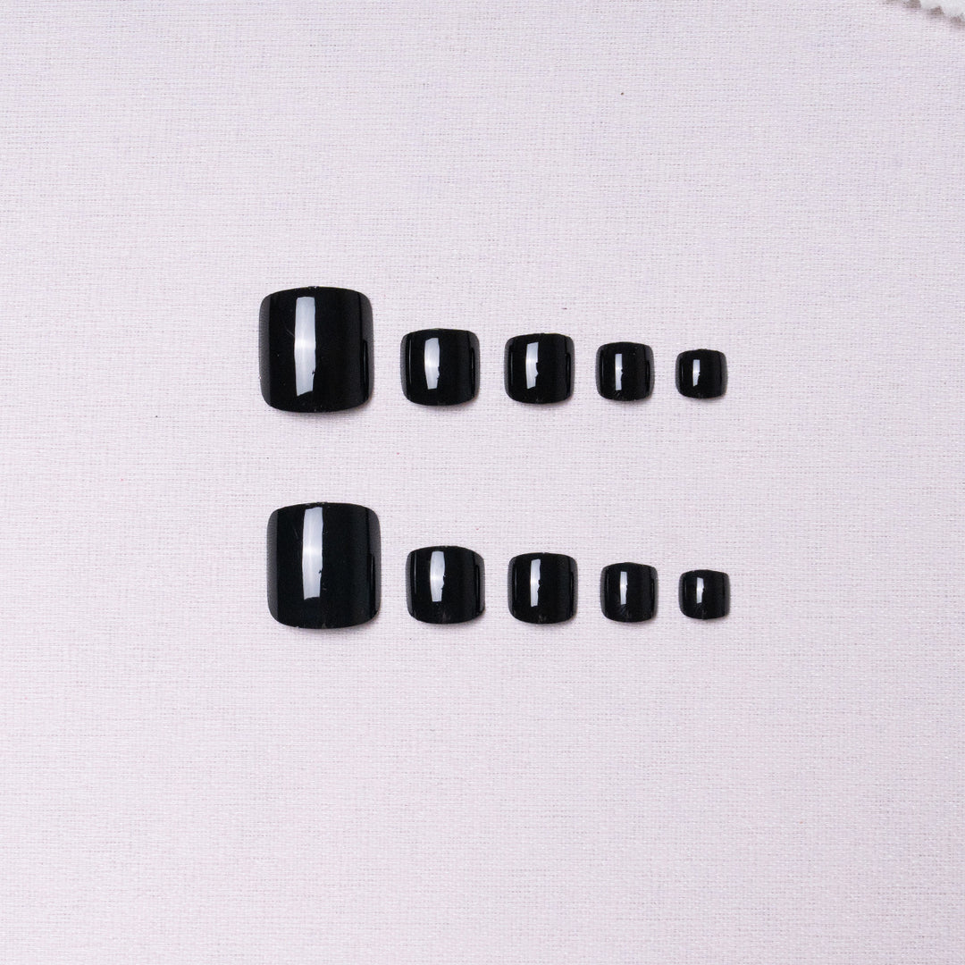 Elegant Glossy Press-On Toenails