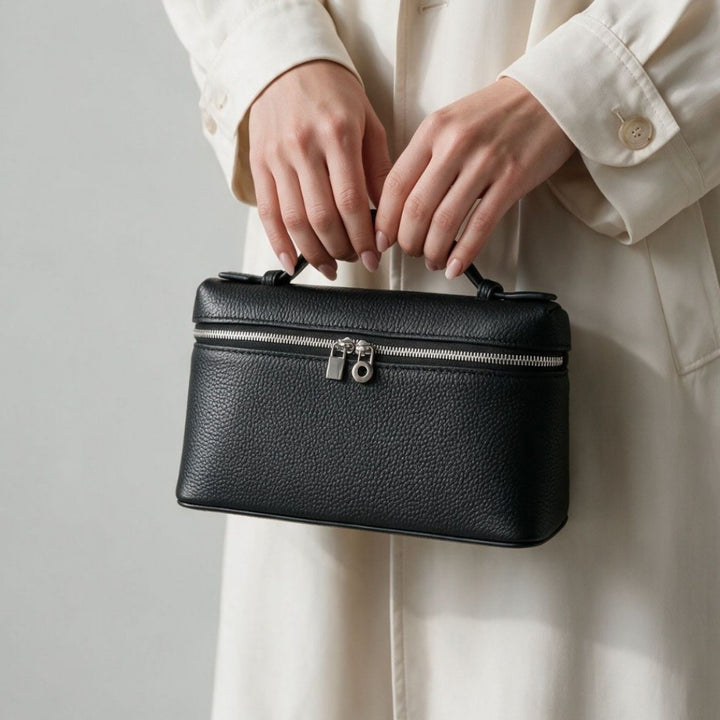 Compact Boxy Top-Handle Vanity Bag