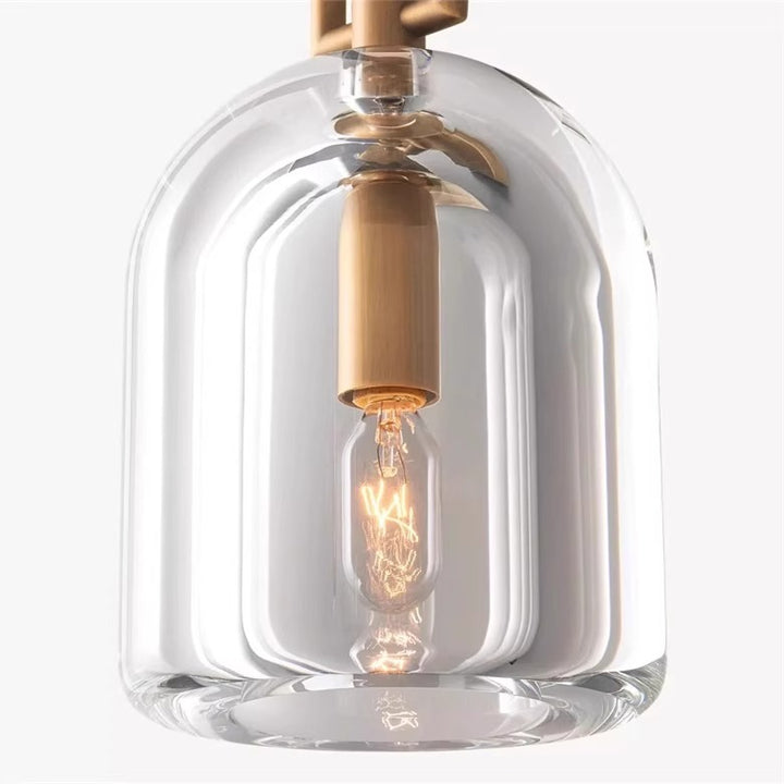 Industrial Glass Pendant Light