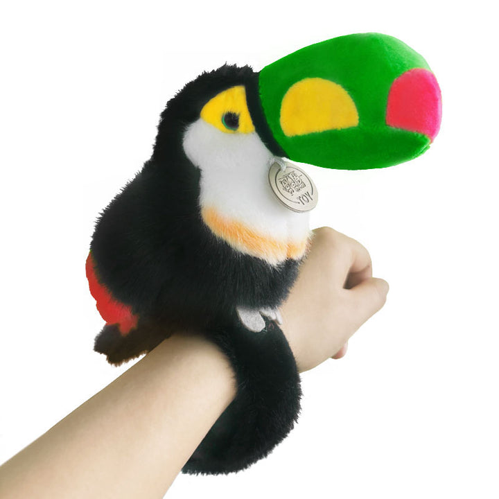 Plush Shoulder-Sitting Toucan Clip-On Companion with Metal Clip and Soft Huggable Body Kalsten