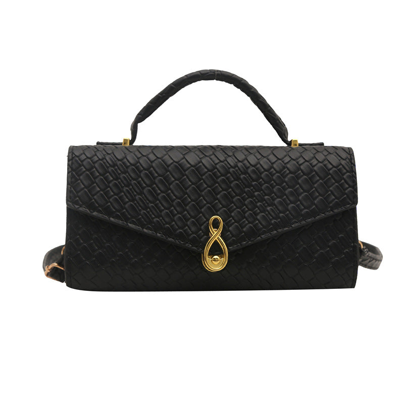Elegant Crocodile-Patterned Handbag