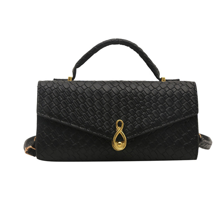 Elegant Crocodile-Patterned Handbag