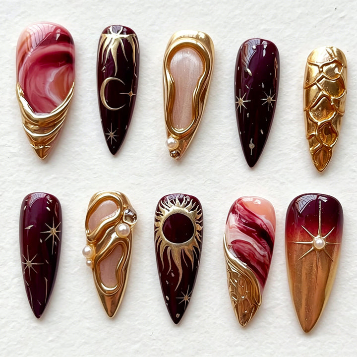 Artistic Decorative Press-On Nail Art Set Kalsten