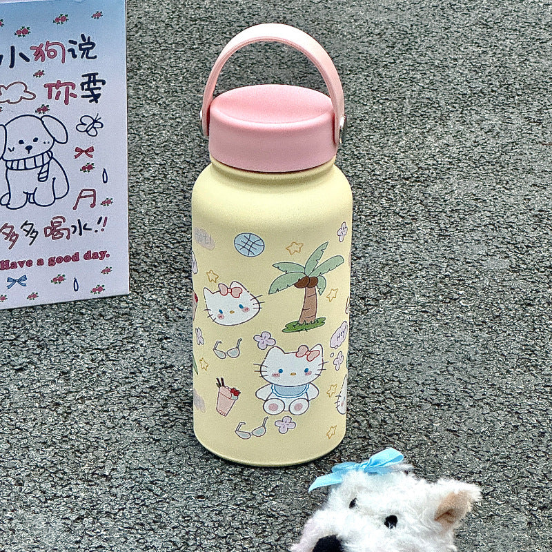 Women’s insulated drinking bottle with funny cat design Kalsten