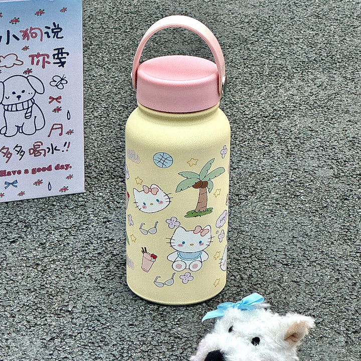 Women’s insulated drinking bottle with funny cat design Kalsten