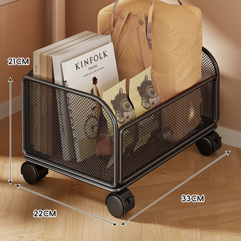 Rolling Mesh Storage Basket with Locking Casters