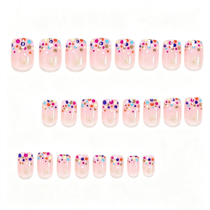 Decorative Dot Pattern Press-On Nail Art Kalsten