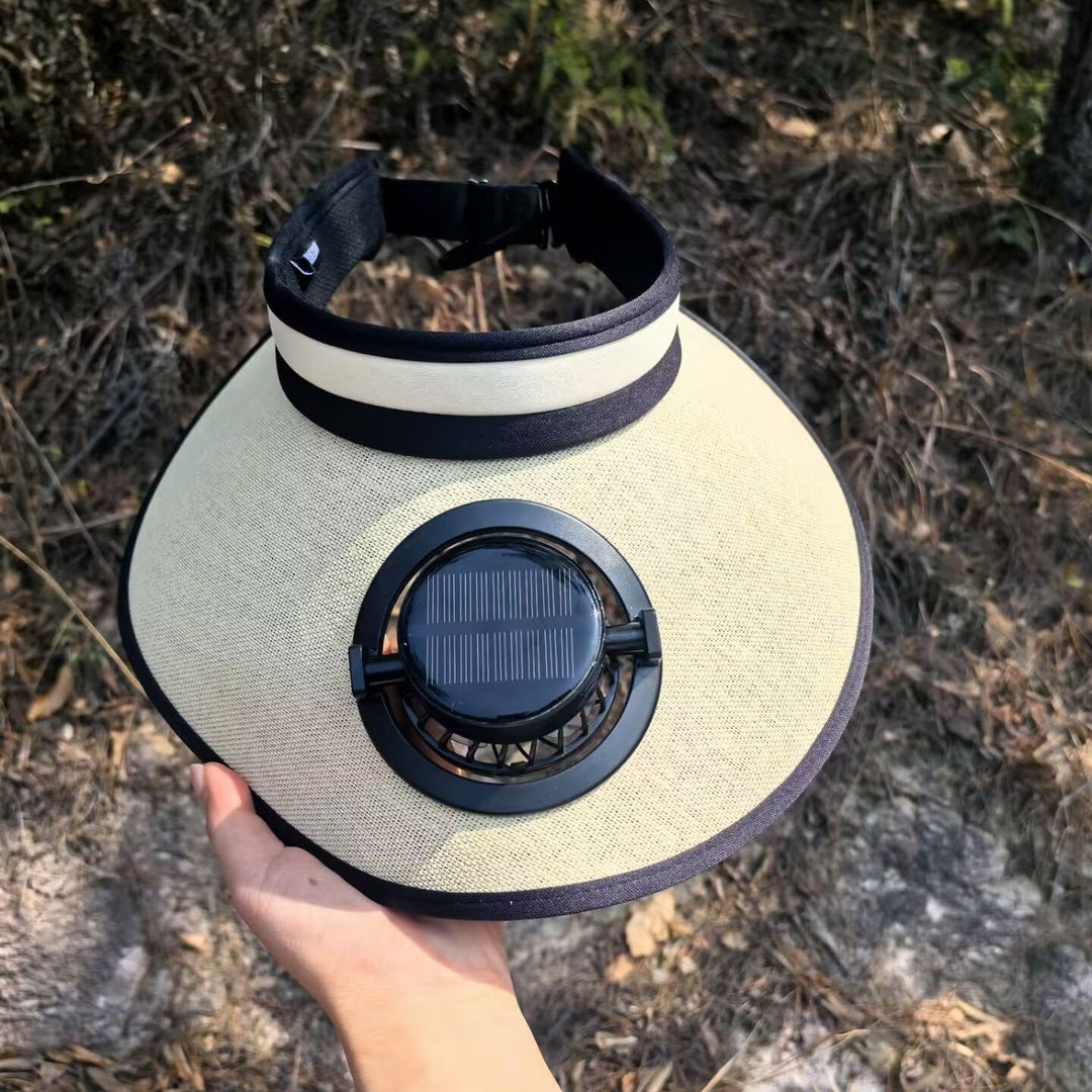 Sun protection visor with solar powered fan Kalsten