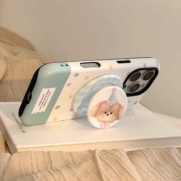 Smartphone Finger Holder in playful dog design Kalsten