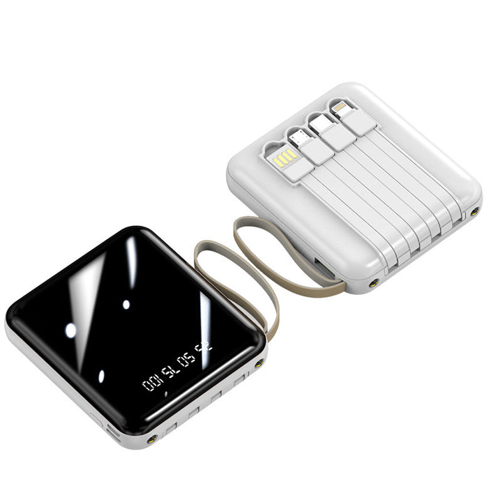Portable power bank with integrated cables and digital display Kalsten
