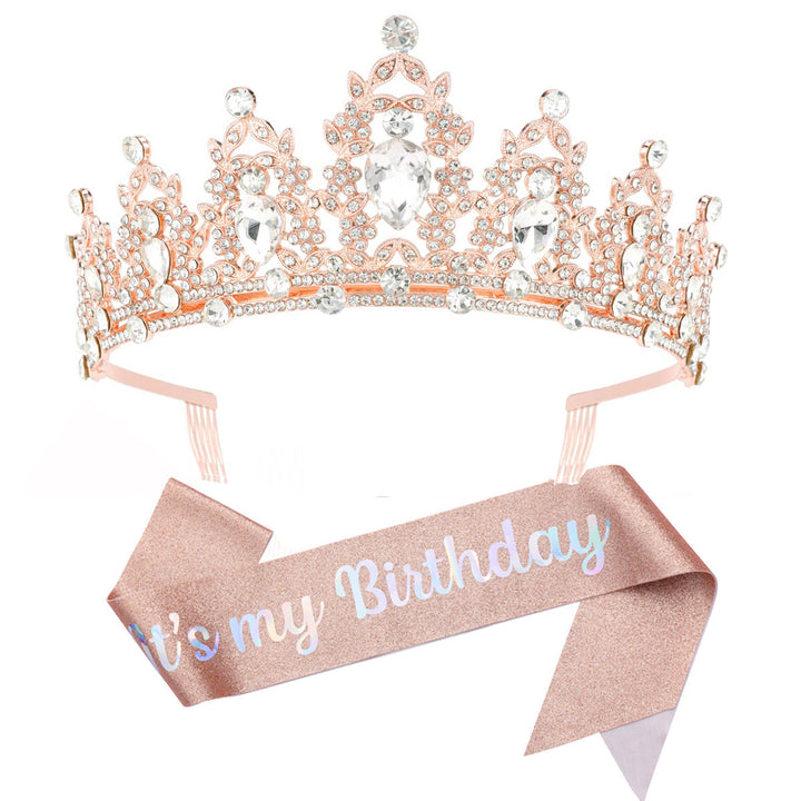 Women's black embellished tiara with elegant design Kalsten