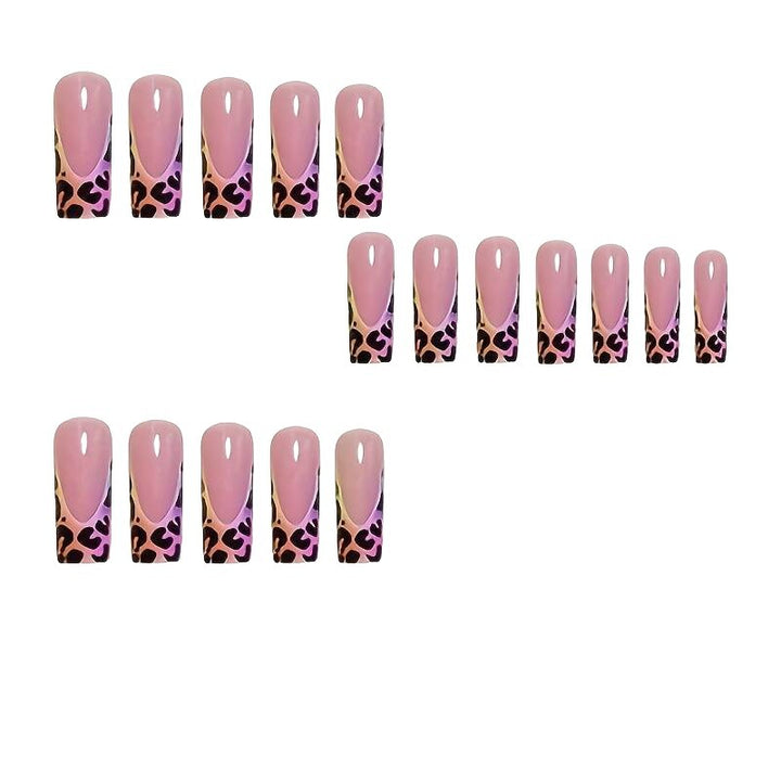Stylish Press-On Nail Set with Leopard Design Kalsten
