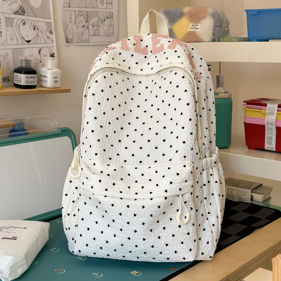 Cute Heart-Patterned Casual Backpack Kalsten