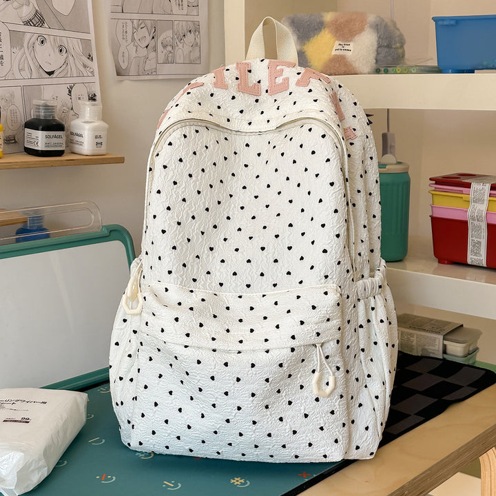 Cute Heart-Patterned Casual Backpack Kalsten
