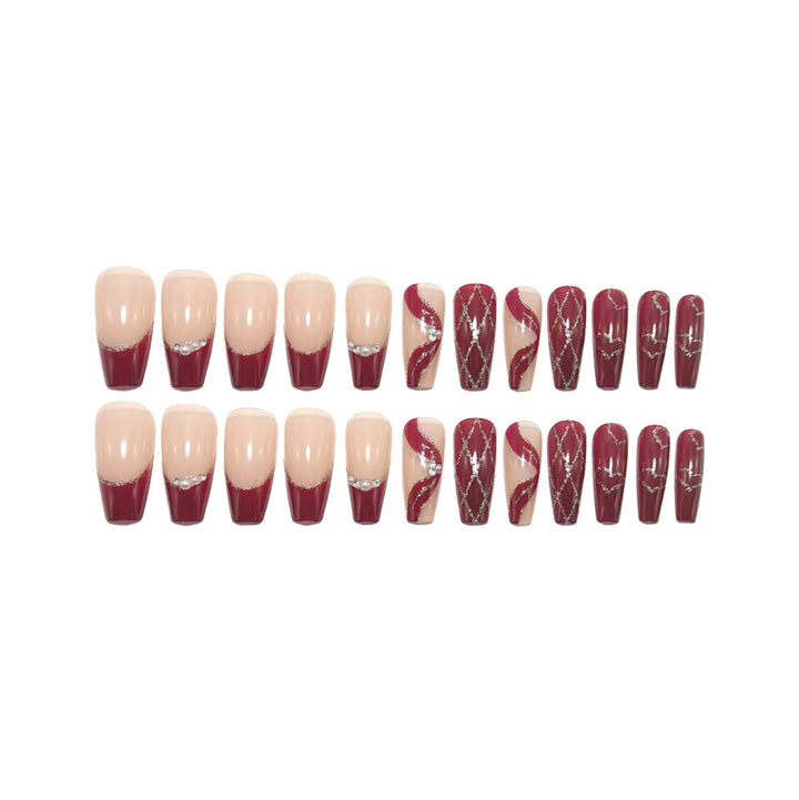Artificial nails with elegant rhinestone embellishments Kalsten