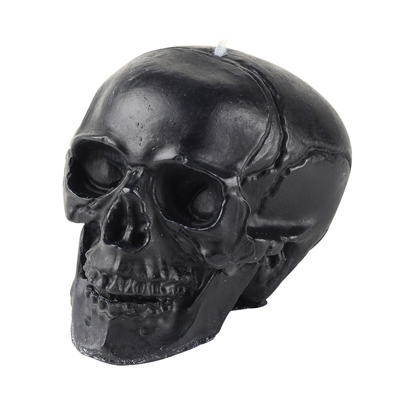 Sculptural Skull-Shaped Decorative Candle with Realistic Anatomy Detail