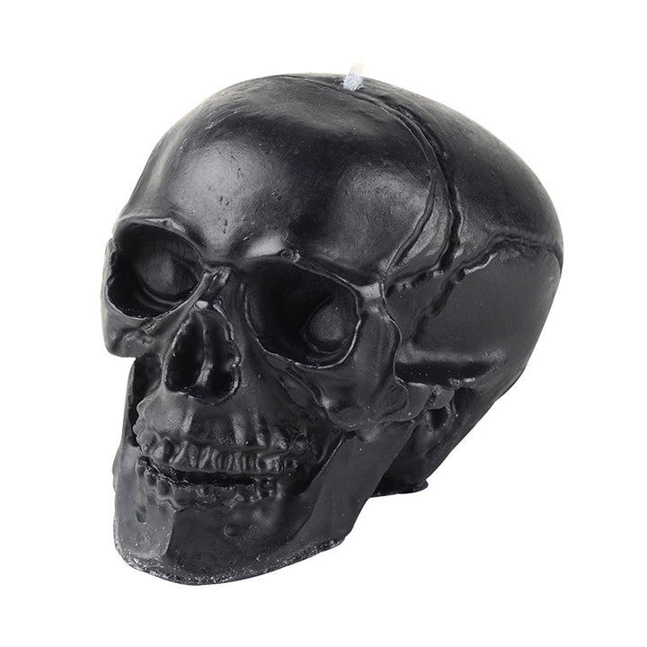Sculptural Skull-Shaped Decorative Candle with Realistic Anatomy Detail