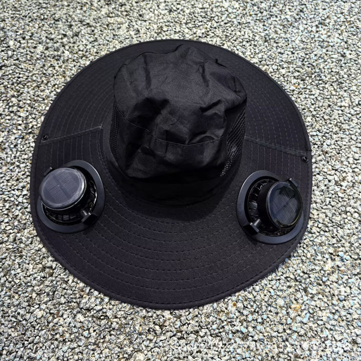 air-cooled sun hat with removable USB fans and wide neck protection Kalsten