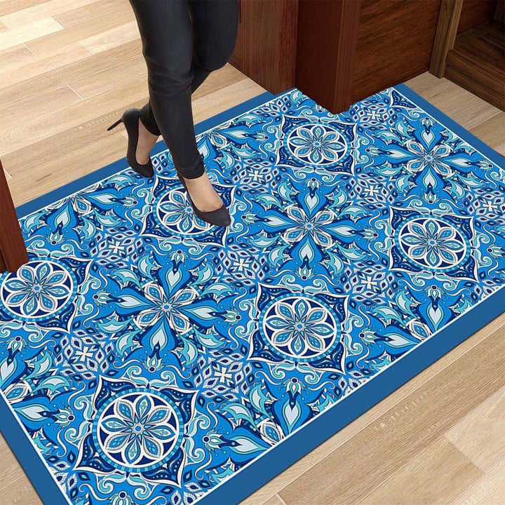 Vibrant Geometric Design Entrance Mat