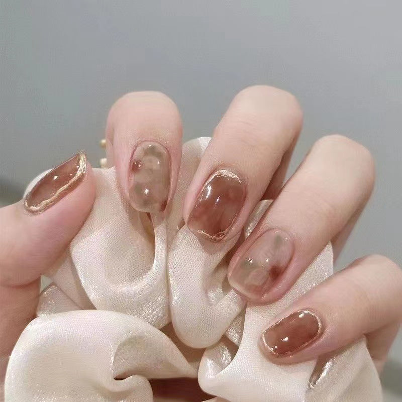 Artistic Semi-Transparent Press-On Nails