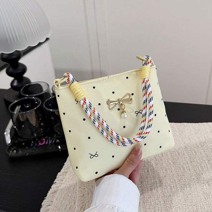Chic Bow-Accent Handheld Tote Bag