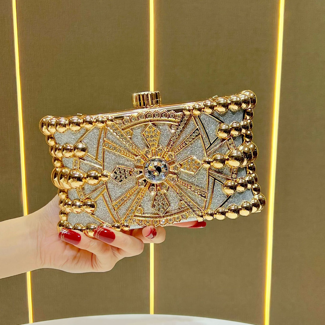 Glitzy Decorative Evening Clutch