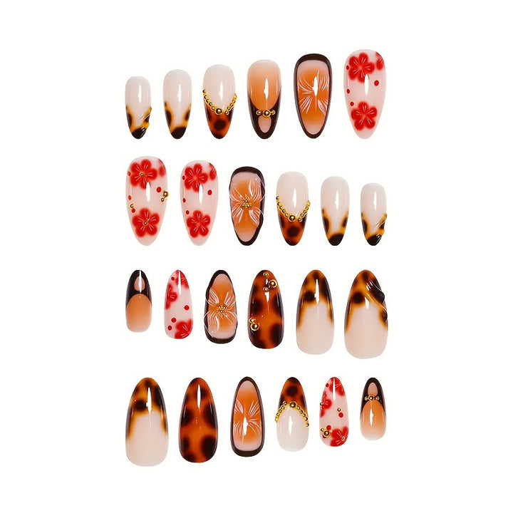 Artistic Gel Floral Nail Enhancements Kalsten
