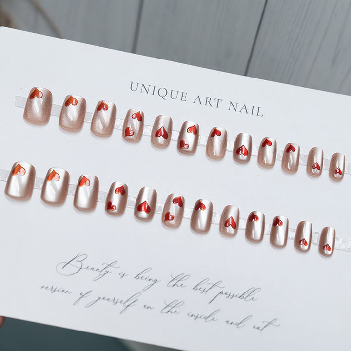 Heart-Design Press-On Nail Set
