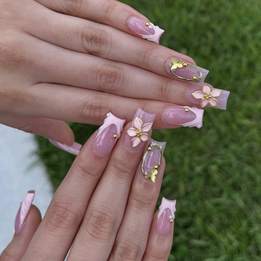 Decorative Floral Acrylic Nail Art Extensions Kalsten 1789713324
