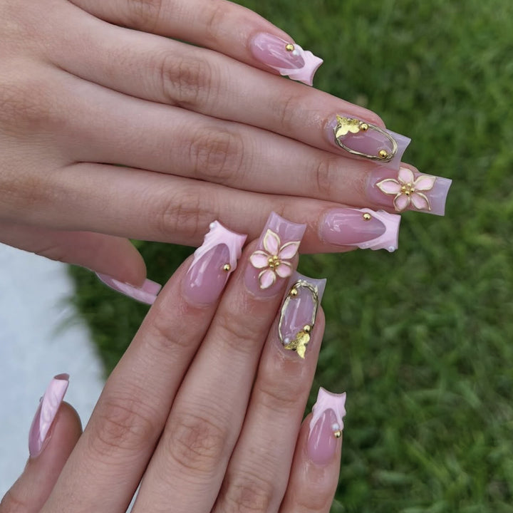 Decorative Floral Acrylic Nail Art Extensions Kalsten 1789713324