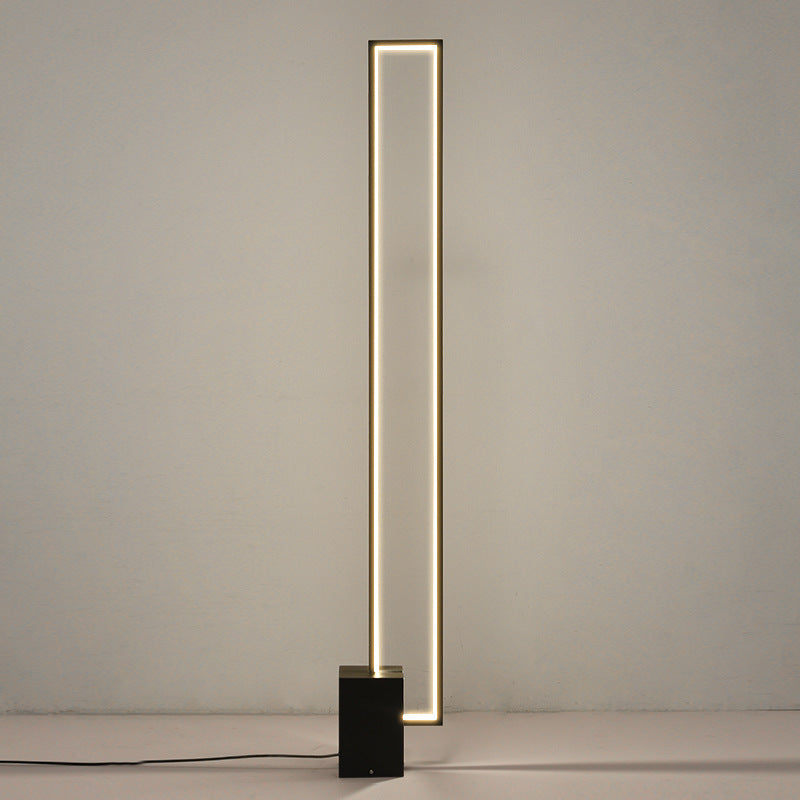 Minimalist LED Floor Lamp with Geometric Base