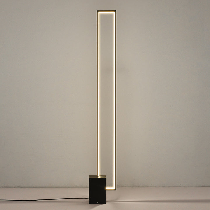 Minimalist LED Floor Lamp with Geometric Base