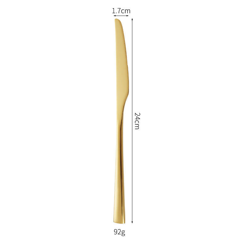 Elegant dessert knife with curved handle Kalsten
