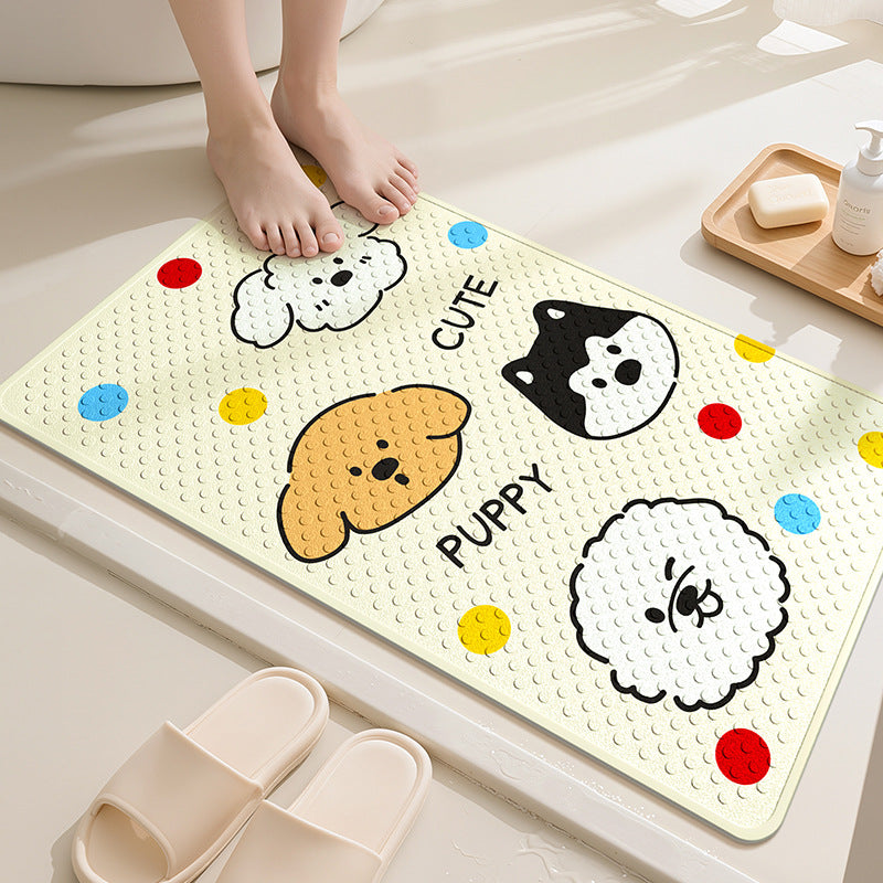 Playful Dog-Themed Bath Mat Kalsten