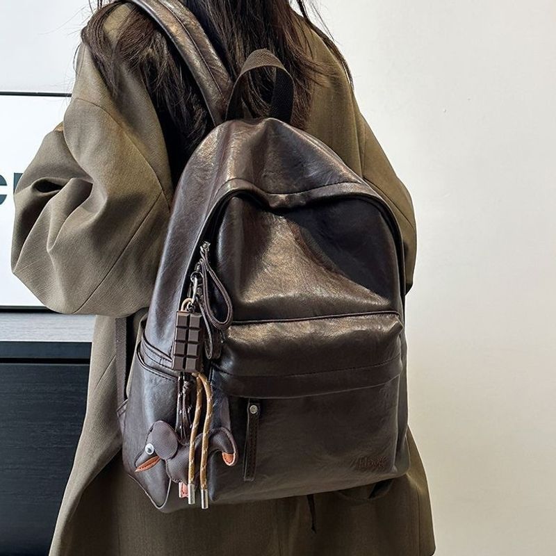 Casual Leather Backpack Kalsten