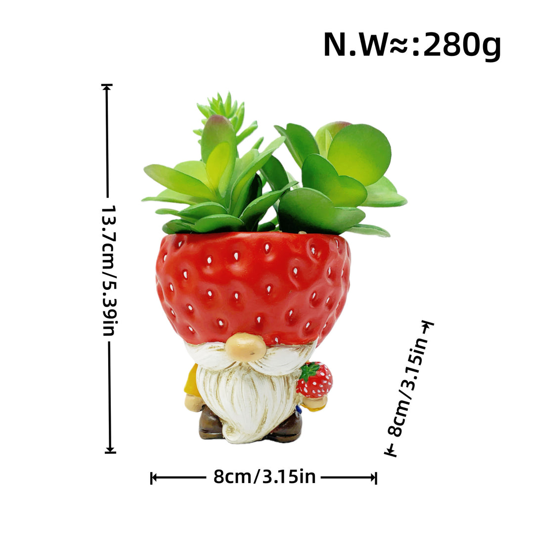 Original flower pot figure with gnome motif Kalsten