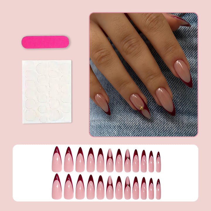Nail art set with pointed shapes and shiny accents Kalsten