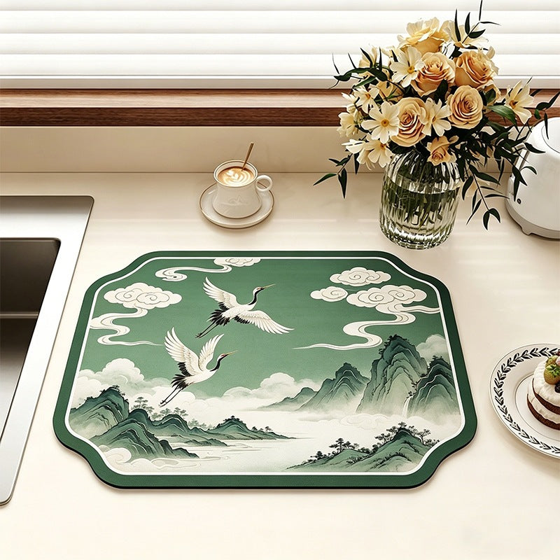 Floral Design Comfort Kitchen Mat for Home