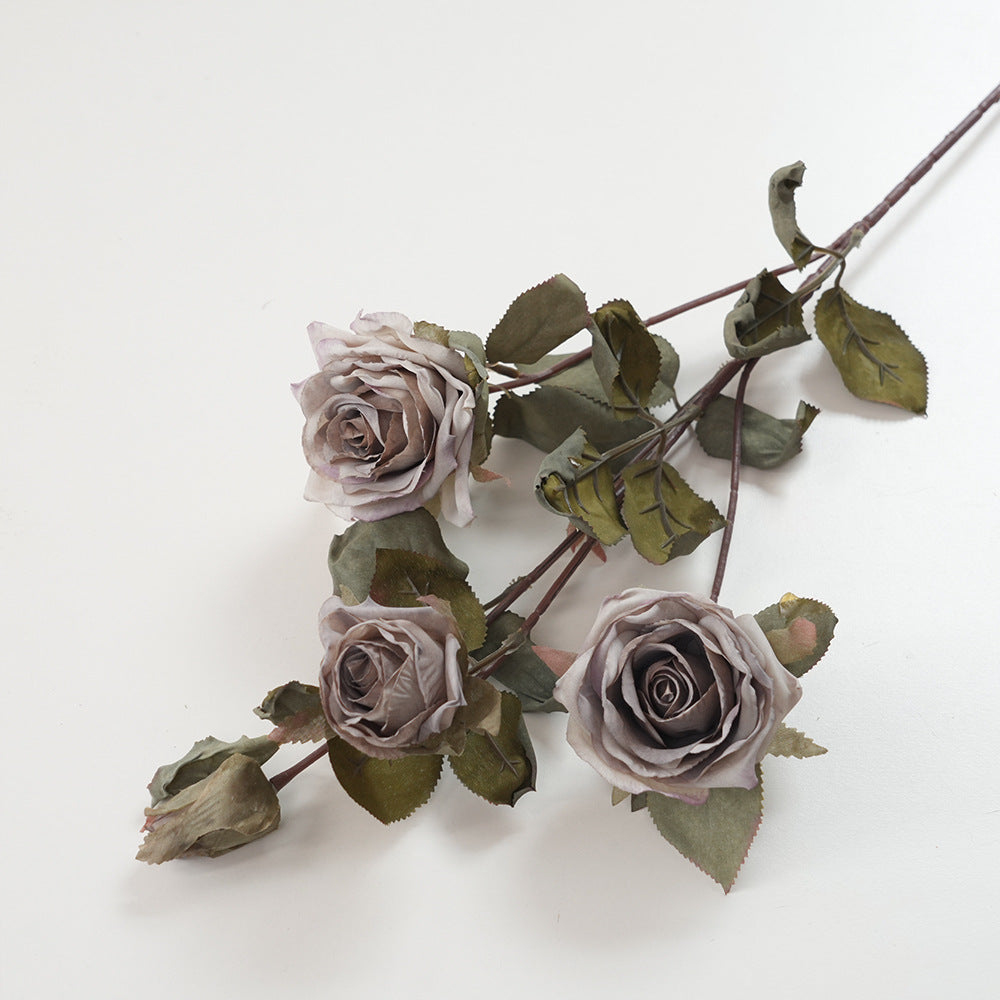 Elegant Faux Floral Rose Stem