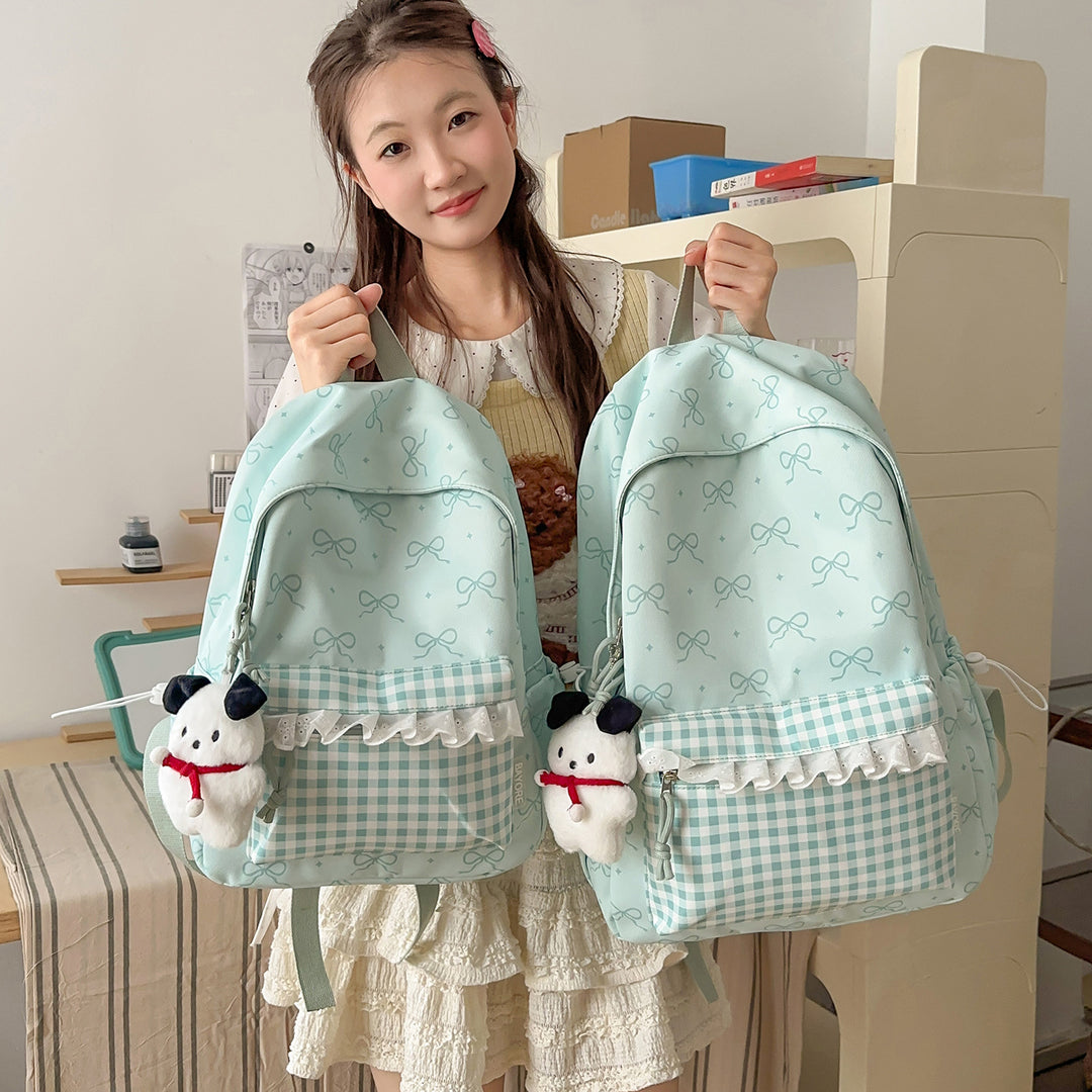 Decorative Bow-Embellished Backpack Kalsten