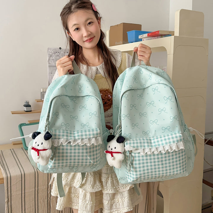 Decorative Bow-Embellished Backpack Kalsten