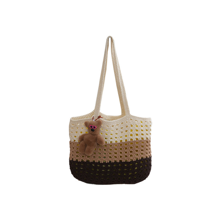 Handmade straw bag with cute tag Kalsten