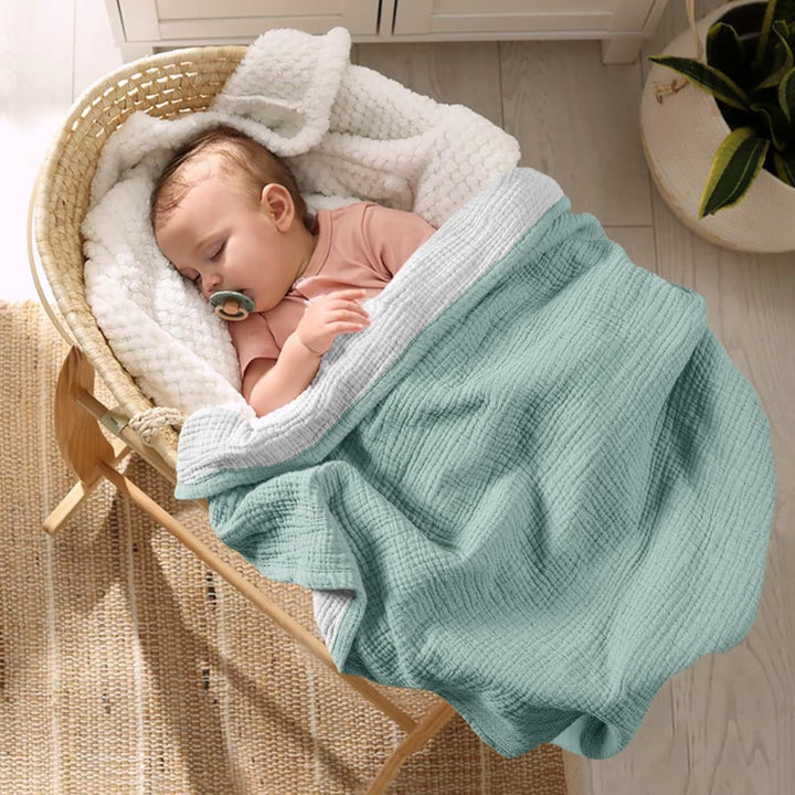 Ultra-Soft Reversible Muslin Throw Blanket kalsten