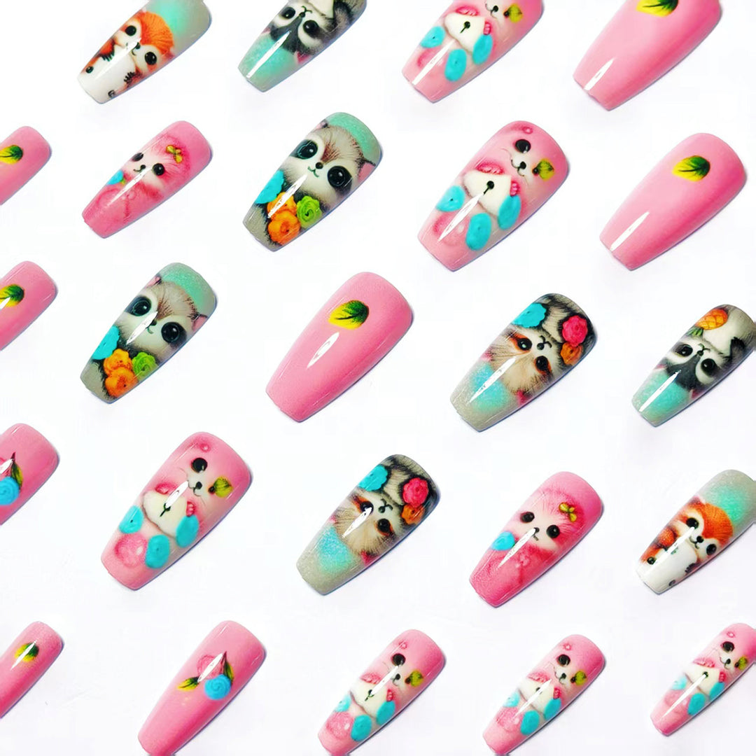 Creative Art Nails with Playful Animal Motifs Kalsten