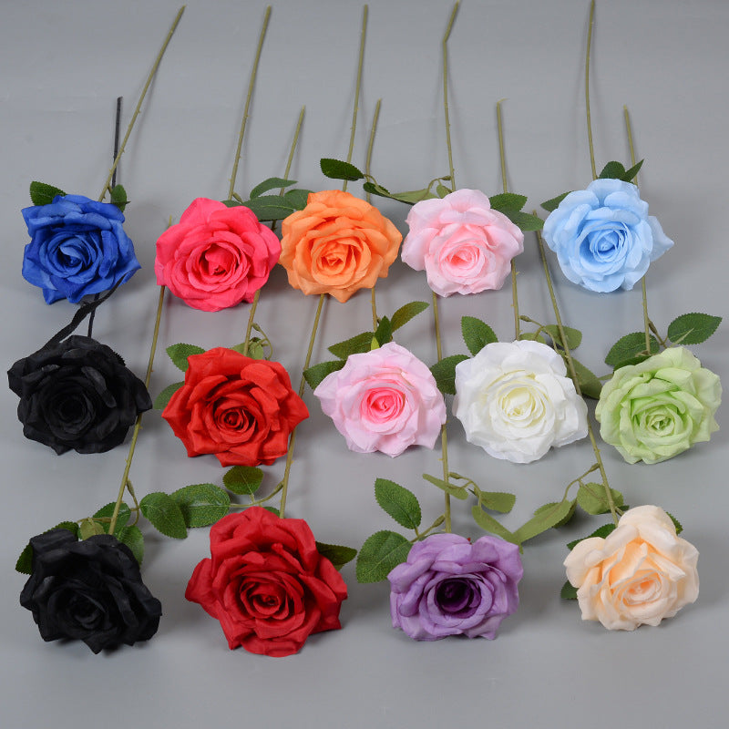 Elegant Silk Black Rose Hair Accessory