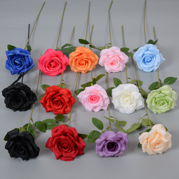 Elegant Silk Black Rose Hair Accessory