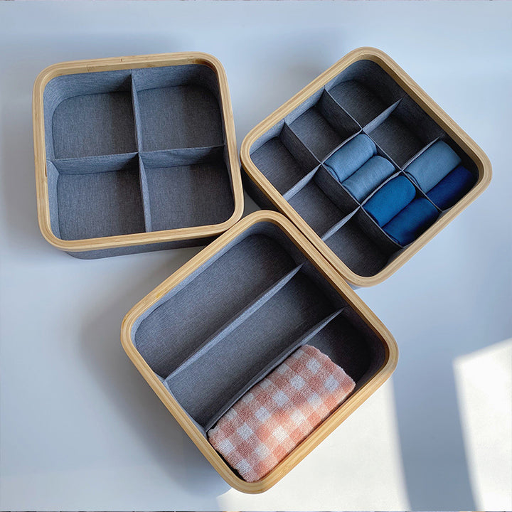 Multi-Sectional Bamboo Storage Tray Kalsten