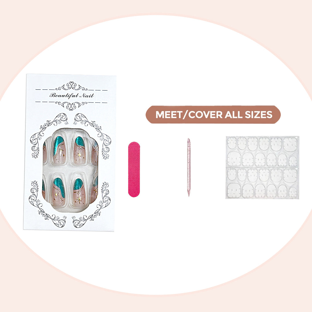 Premium Artistic Press-On Nail Set Kalsten